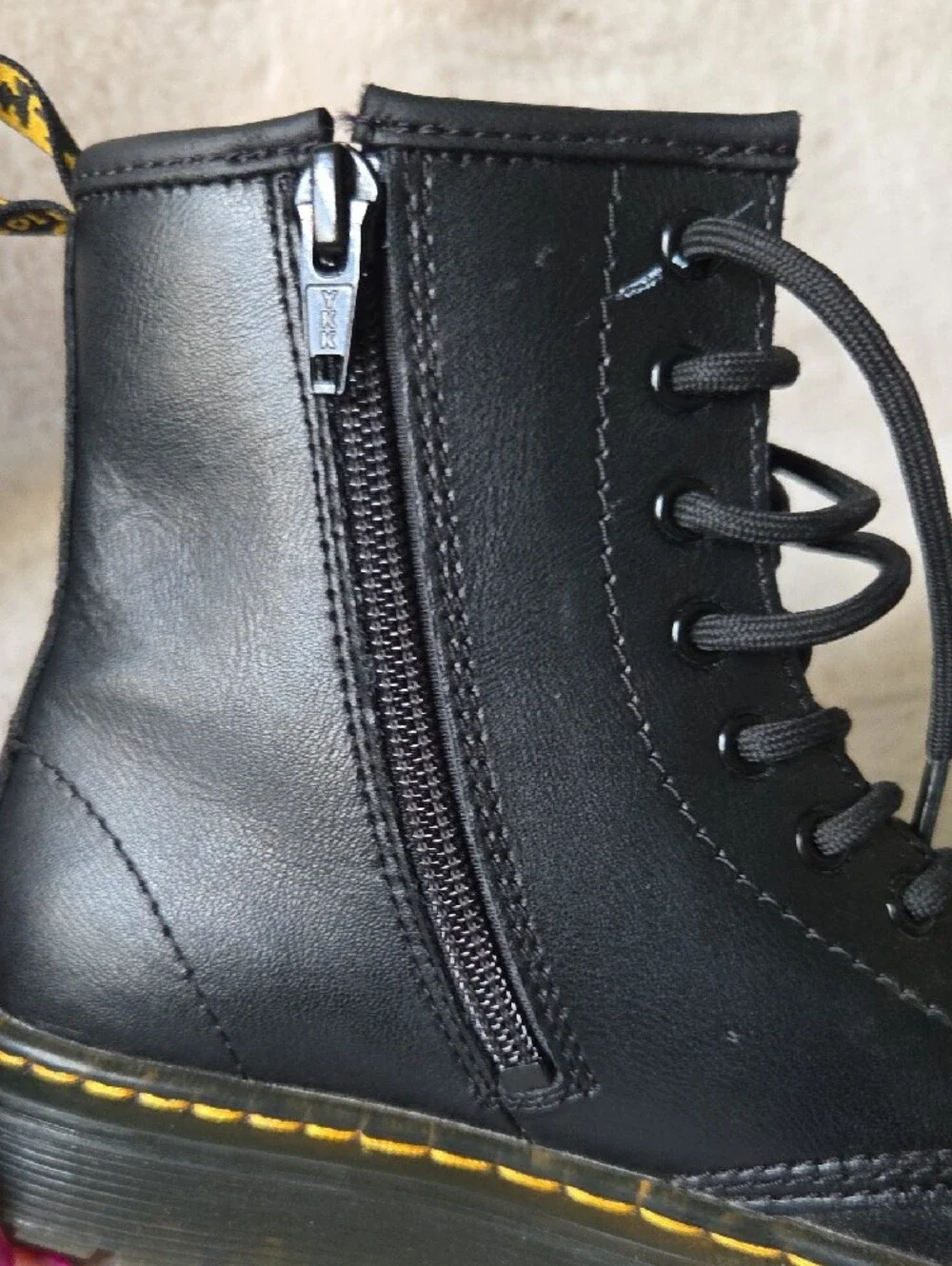 Doc Martens. Dr. Martens Black Zavala Boots- Girls Size 3 🖤💛